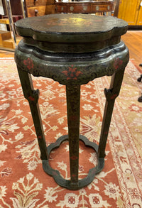 Chinese Lacquered Green Pedestal