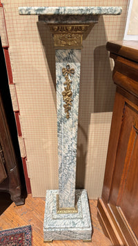 Neoclassical Style Marble Pedestal With Ormolu Mounts