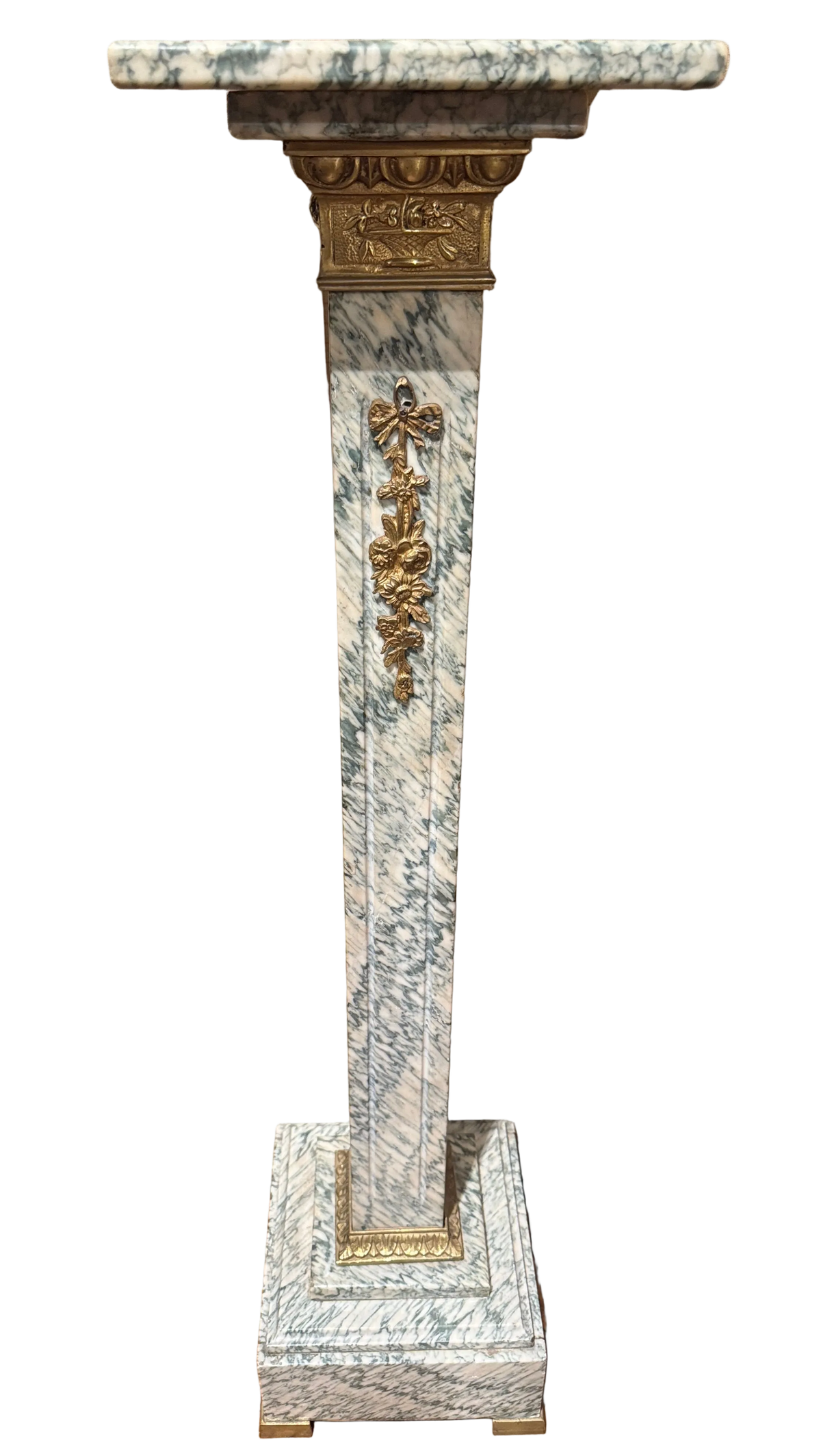 Neoclassical Style Marble Pedestal With Ormolu Mounts
