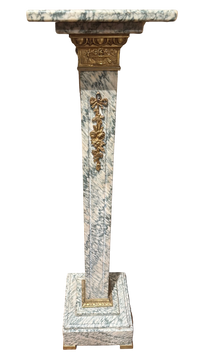 Neoclassical Style Marble Pedestal With Ormolu Mounts