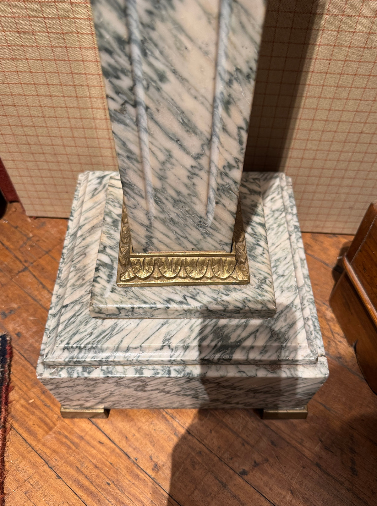 Neoclassical Style Marble Pedestal With Ormolu Mounts