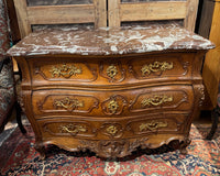 18th Century Southern French Marble Top Bombe Commode