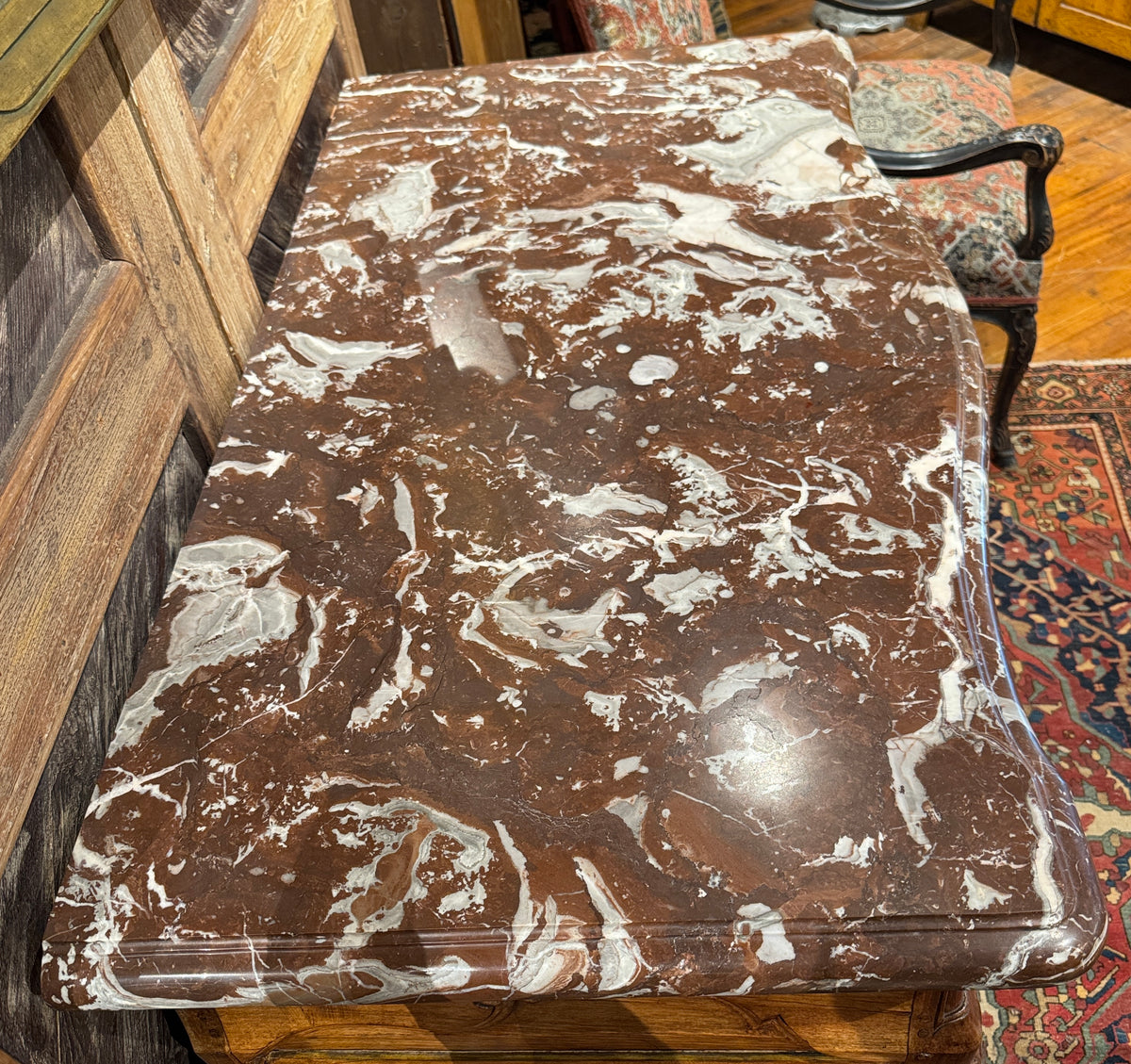 18th Century Southern French Marble Top Bombe Commode