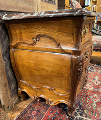 18th Century Southern French Marble Top Bombe Commode