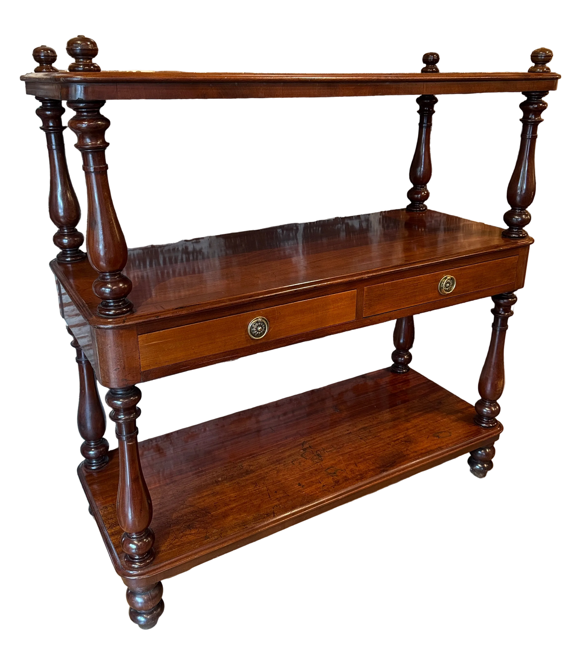 Late 19th Century Edwardian Mahogany 3 Tier Etagere