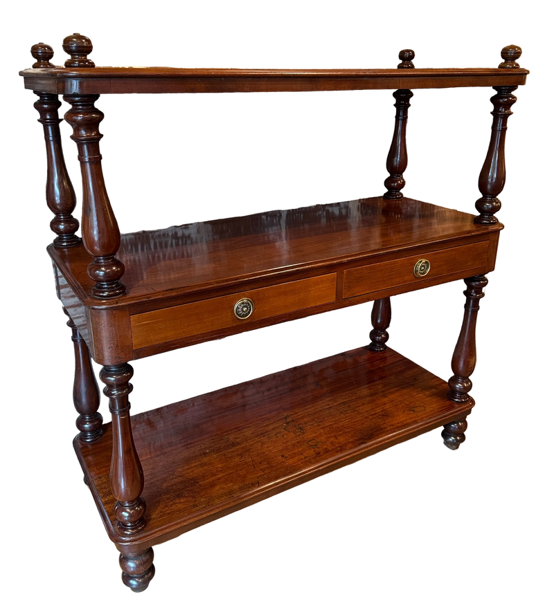 Late 19th Century Edwardian Mahogany 3 Tier Etagere