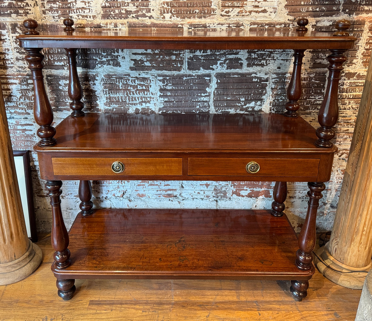 Late 19th Century Edwardian Mahogany 3 Tier Etagere