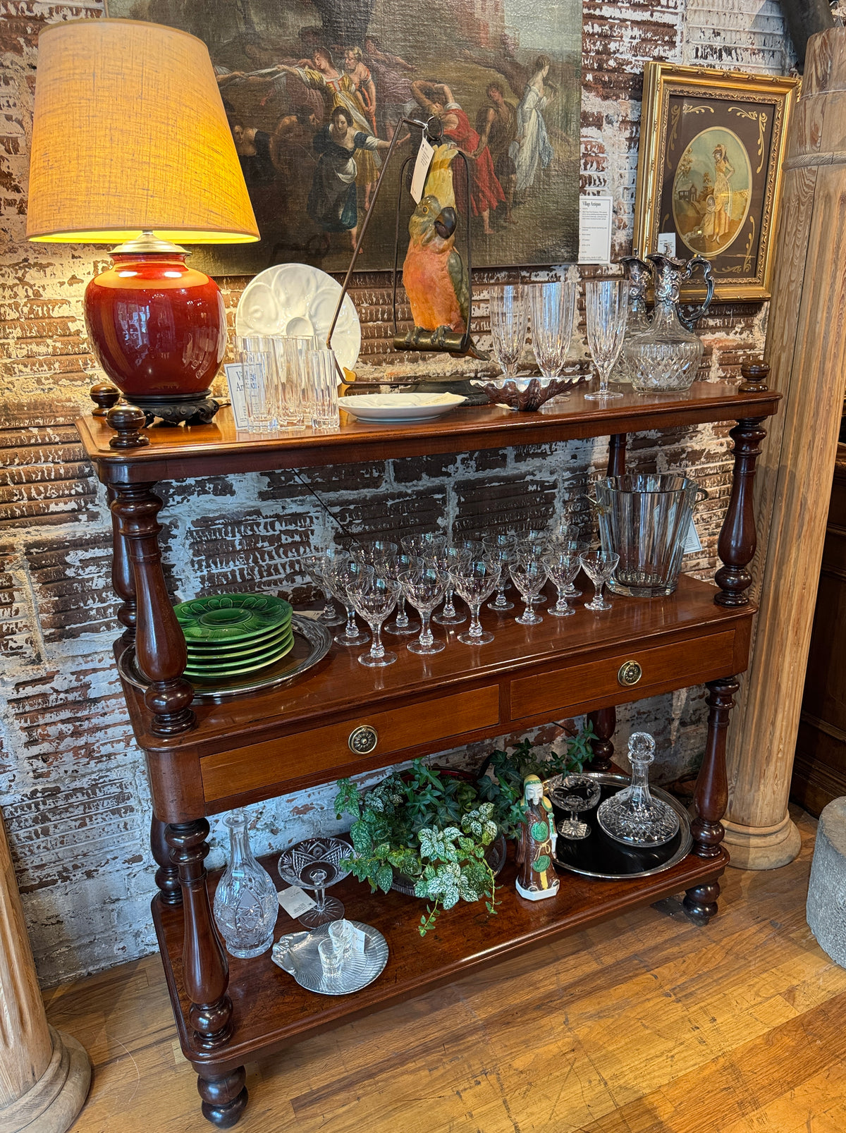 Late 19th Century Edwardian Mahogany 3 Tier Etagere