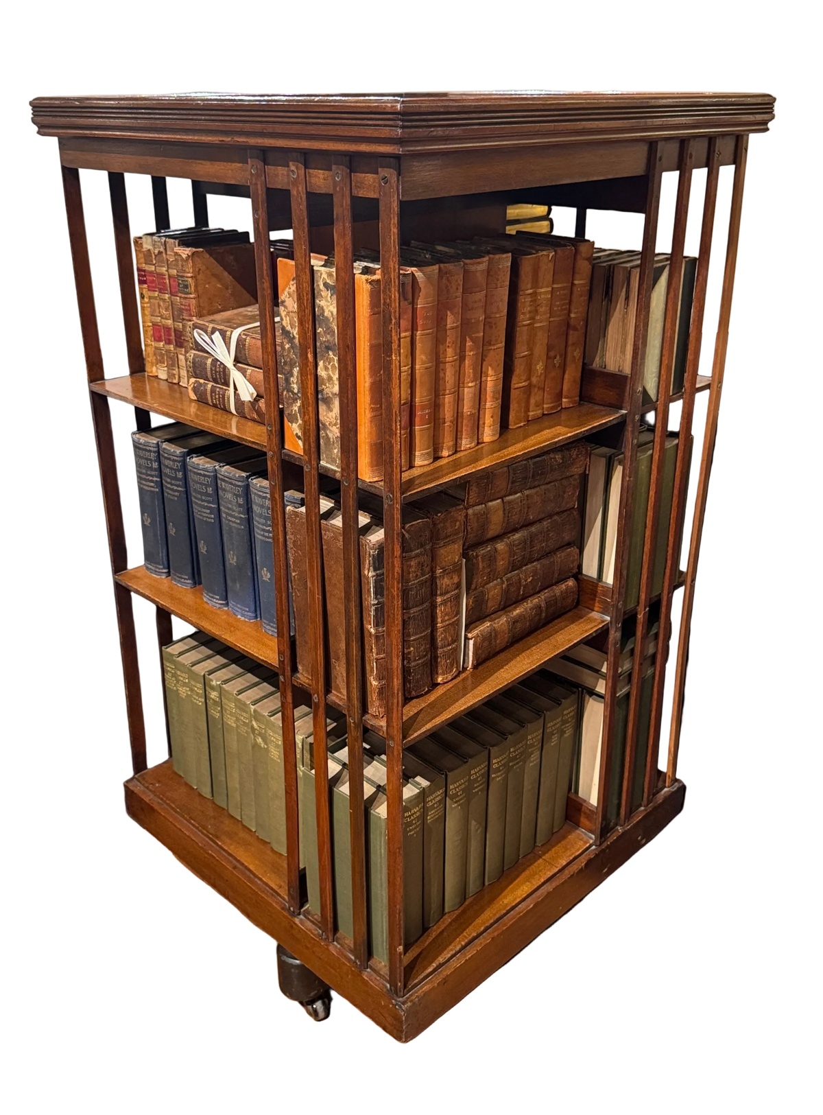 Late 19th Century English Revolving Mahogany Bookcase