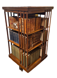 Late 19th Century English Revolving Mahogany Bookcase