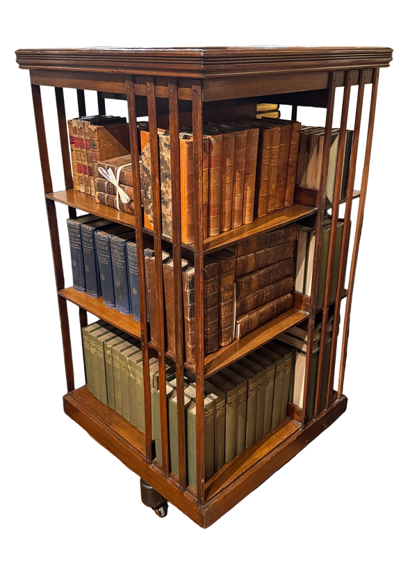Late 19th Century English Revolving Mahogany Bookcase
