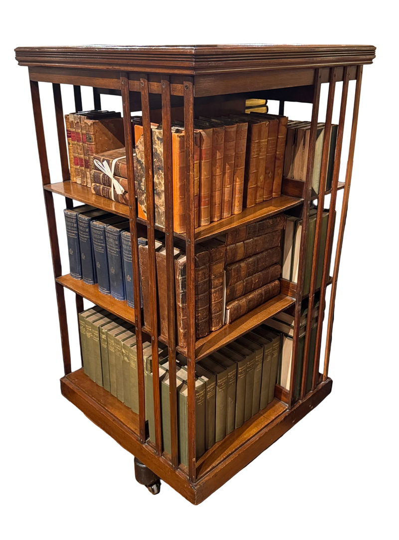 Late 19th Century English Revolving Mahogany Bookcase