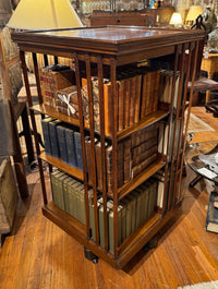 Late 19th Century English Revolving Mahogany Bookcase