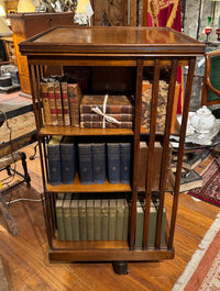 Late 19th Century English Revolving Mahogany Bookcase