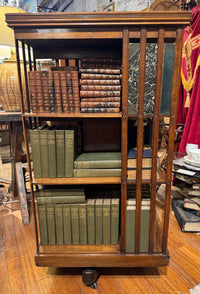 Late 19th Century English Revolving Mahogany Bookcase