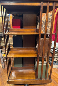 Late 19th Century English Revolving Mahogany Bookcase