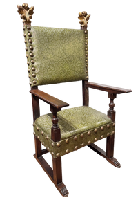 Monumental Late 19th Century Italian Baroque Throne Chair