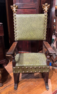 Monumental Late 19th Century Italian Baroque Throne Chair