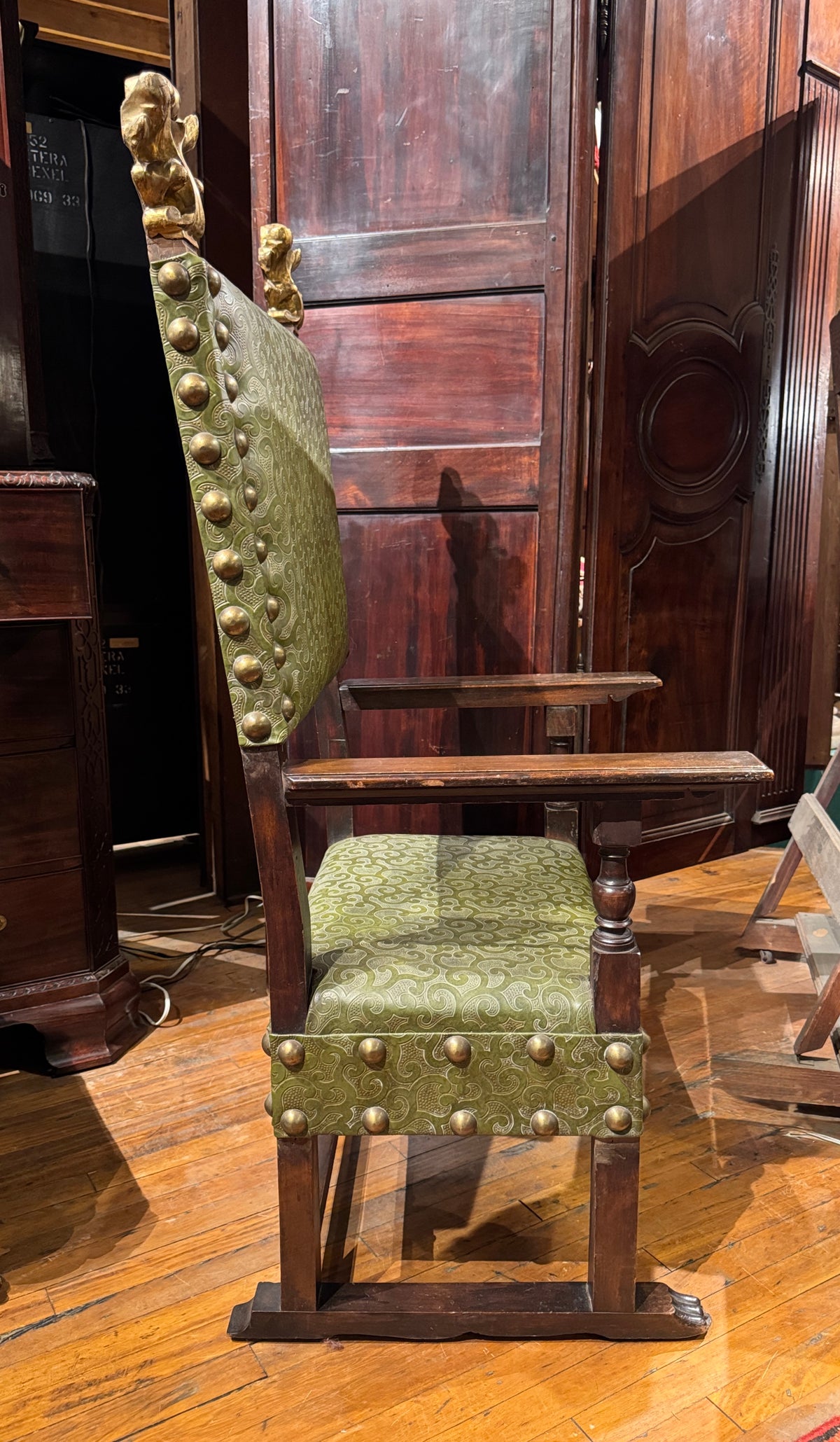 Monumental Late 19th Century Italian Baroque Throne Chair