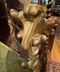 Monumental Late 19th Century Italian Baroque Throne Chair