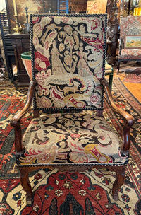 18th Century French Louis XIV-Regence Needlepoint Fauteuil