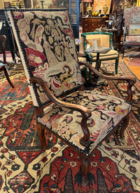 18th Century French Louis XIV-Regence Needlepoint Fauteuil