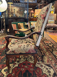18th Century French Louis XIV-Regence Needlepoint Fauteuil