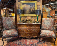Pair Regence Revival Needlepoint Painted Fauteuil