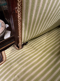 American Federal Sheraton Sofa With Green Ticking Stripe
