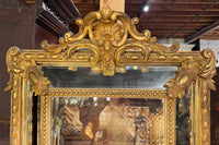 Antique French Louis Philippe Carved Gilt Mirror