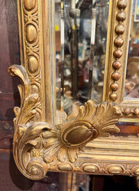 Antique French Louis Philippe Carved Gilt Mirror