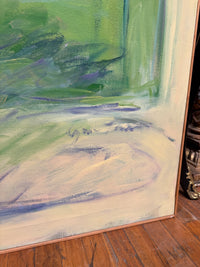 Lynne Tanner Modernist Landscape in Greens and Blues