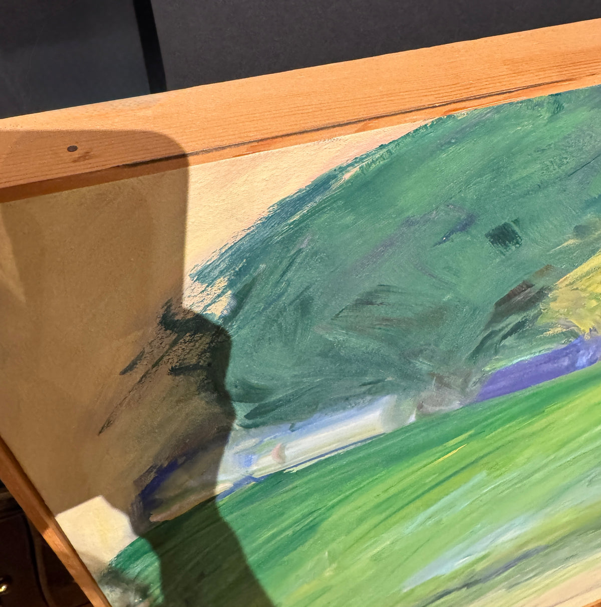 Lynne Tanner Modernist Landscape in Greens and Blues