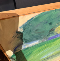 Lynne Tanner Modernist Landscape in Greens and Blues