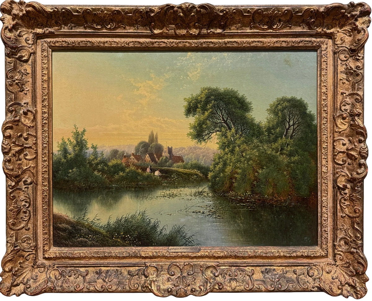 19th Century English Landscape Painting by Edwin Boddington
