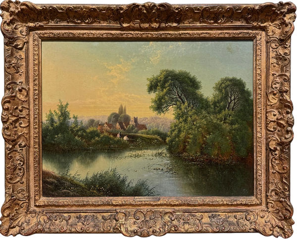 19th Century English Landscape Painting by Edwin Boddington