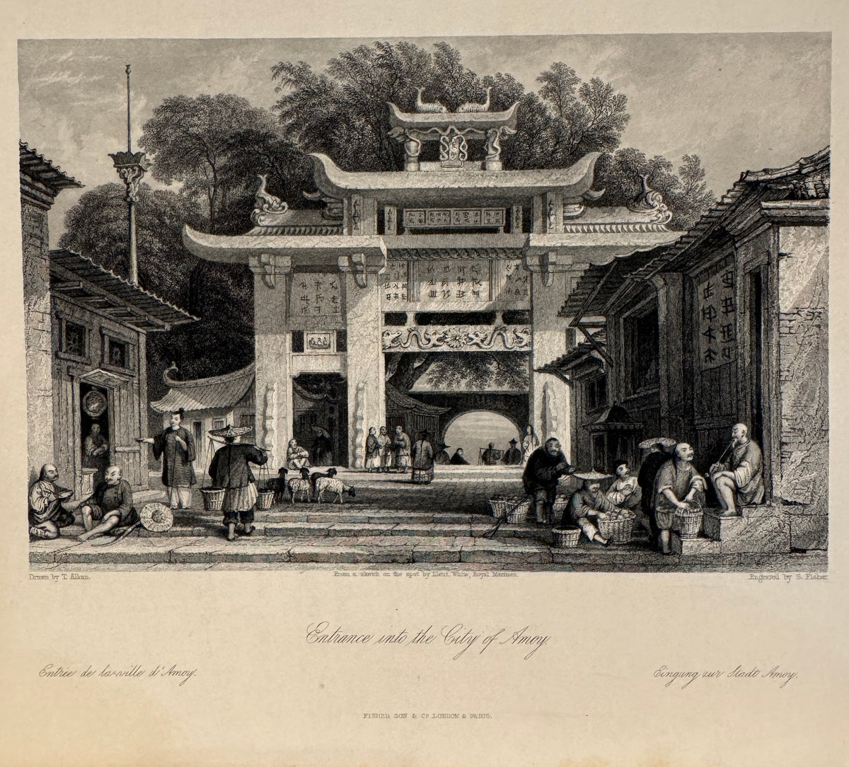 "Entrance Into the City of Amoy," Engraving After Thomas Allom