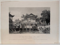 "The Fountain Court in Conseequa's House, Canton," Engraving After Thomas Allom