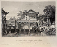 "The Fountain Court in Conseequa's House, Canton," Engraving After Thomas Allom