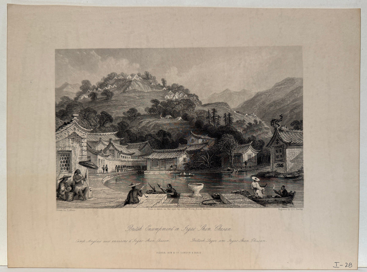"British Encampment on Irgao-Shan, Chusan," Engraving After Thomas Allom