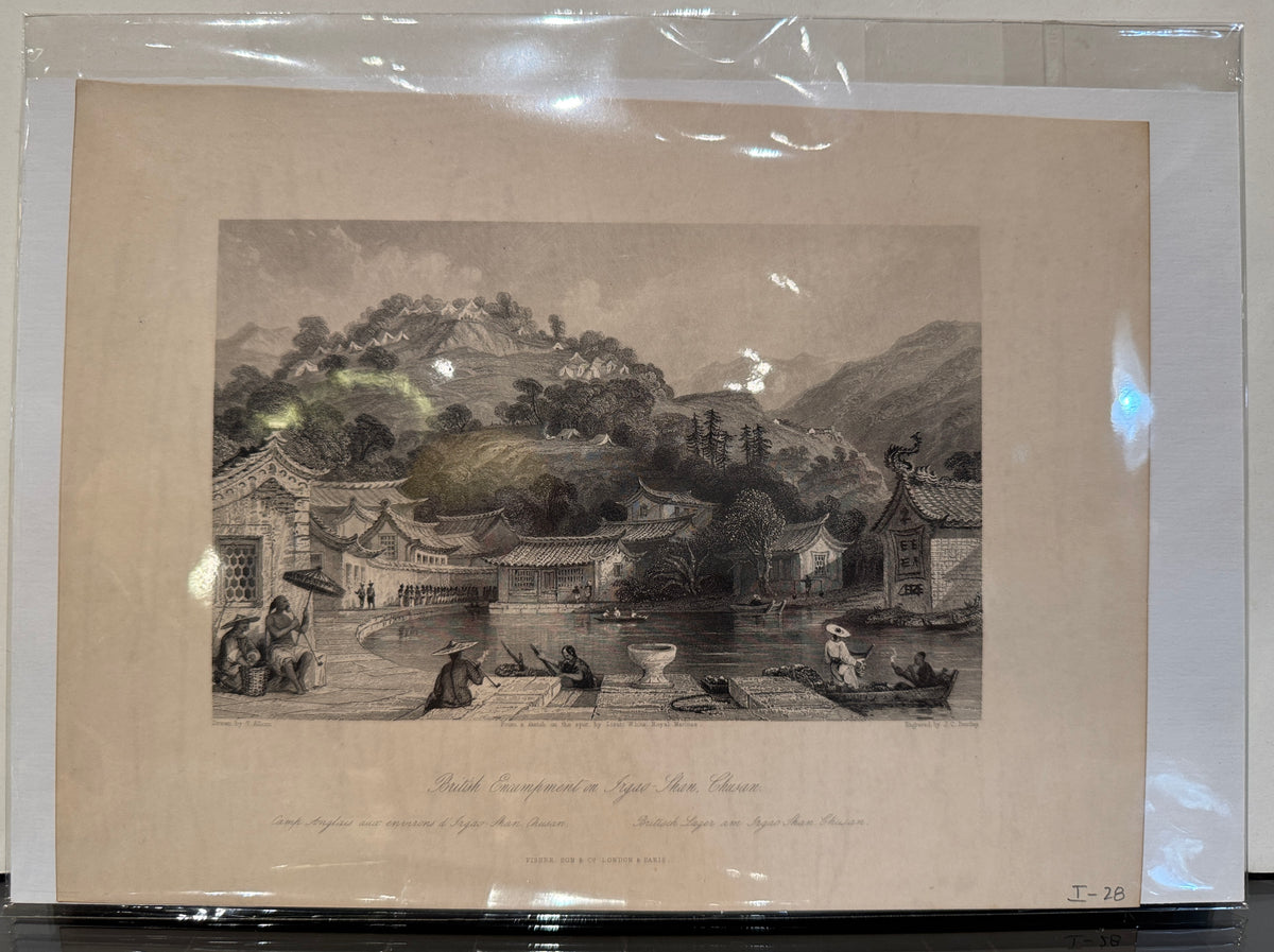 "British Encampment on Irgao-Shan, Chusan," Engraving After Thomas Allom