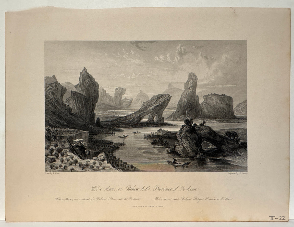 "Woo-e-shan, or Bohea Hills, Province of Fo-kien," Engraving After Thomas Allom