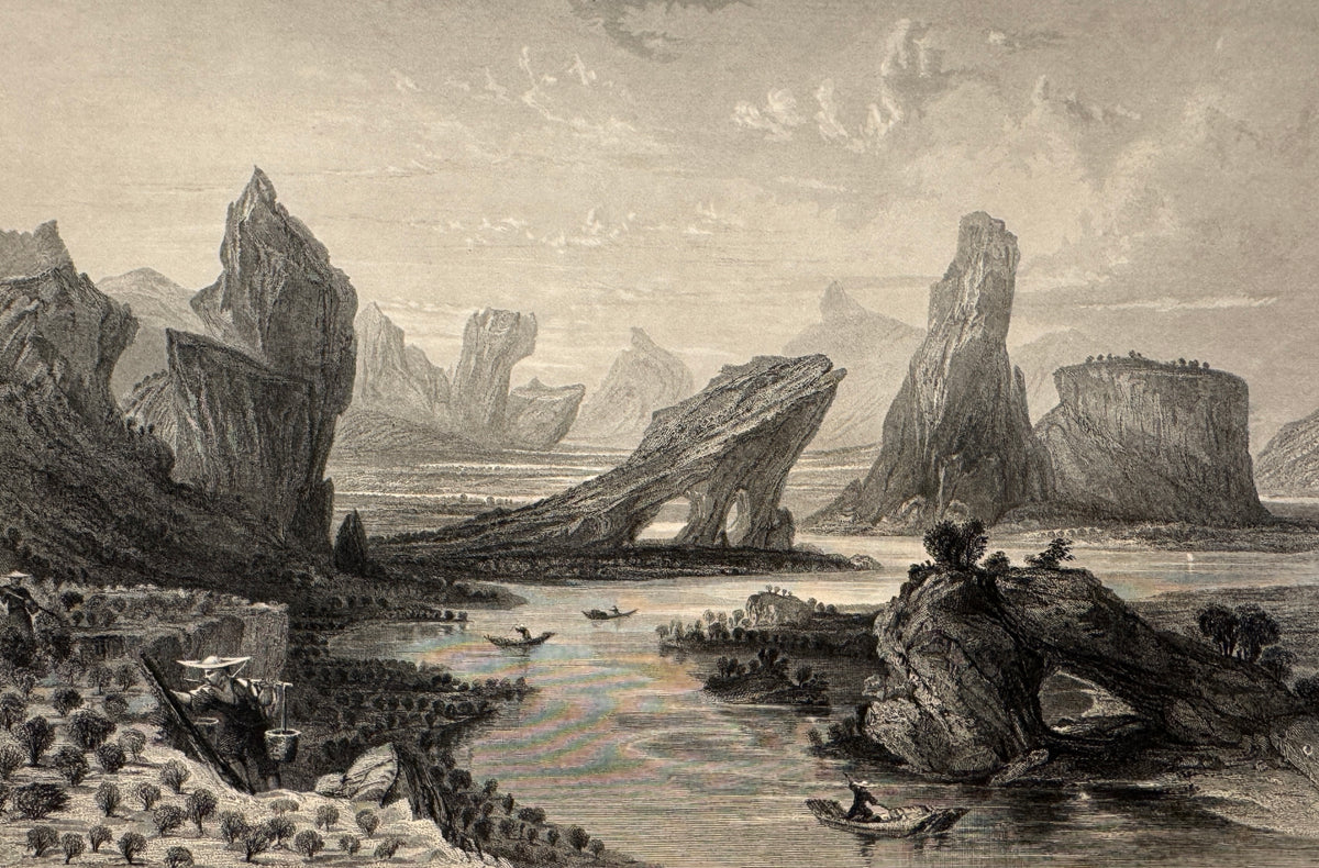 "Woo-e-shan, or Bohea Hills, Province of Fo-kien," Engraving After Thomas Allom