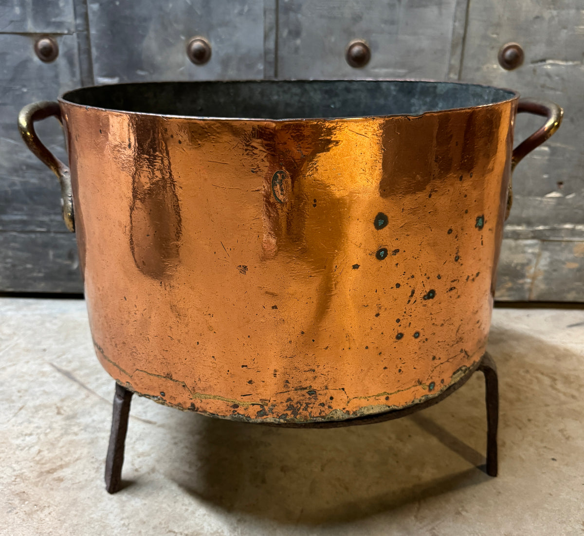 Large Mid 19th Century Copper Cauldron