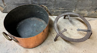 Large Mid 19th Century Copper Cauldron