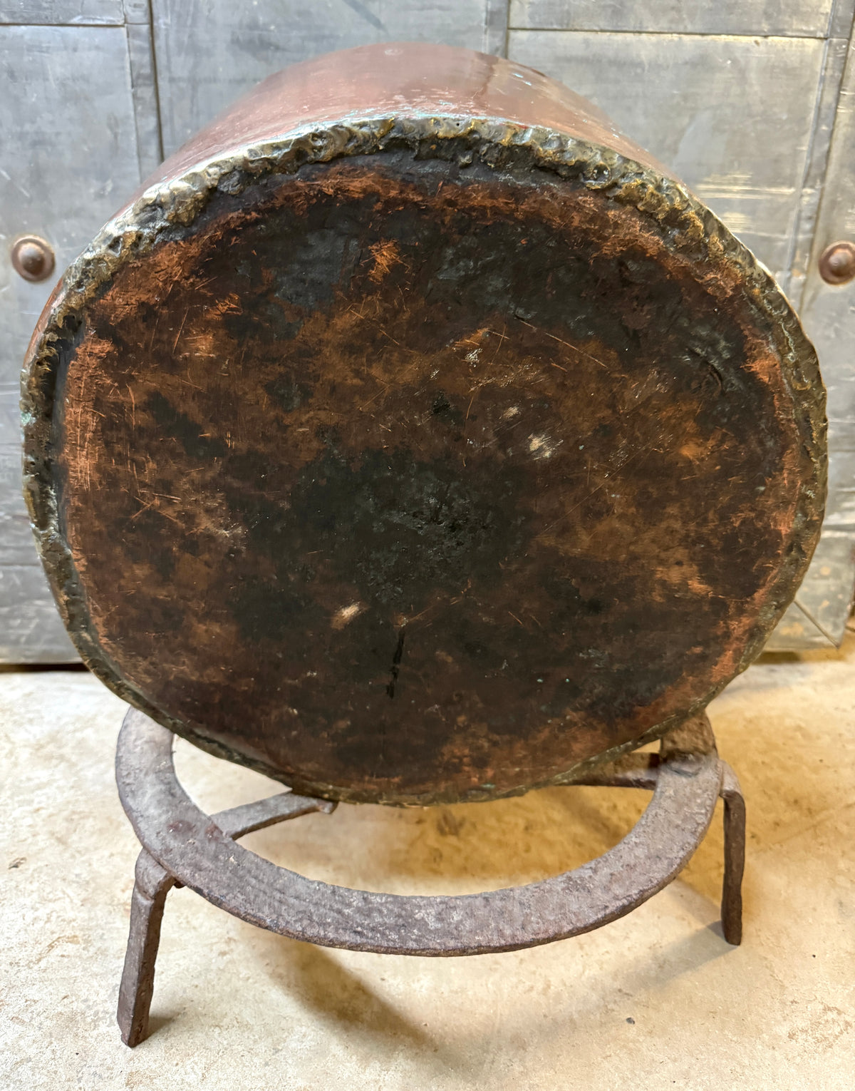 Large Mid 19th Century Copper Cauldron