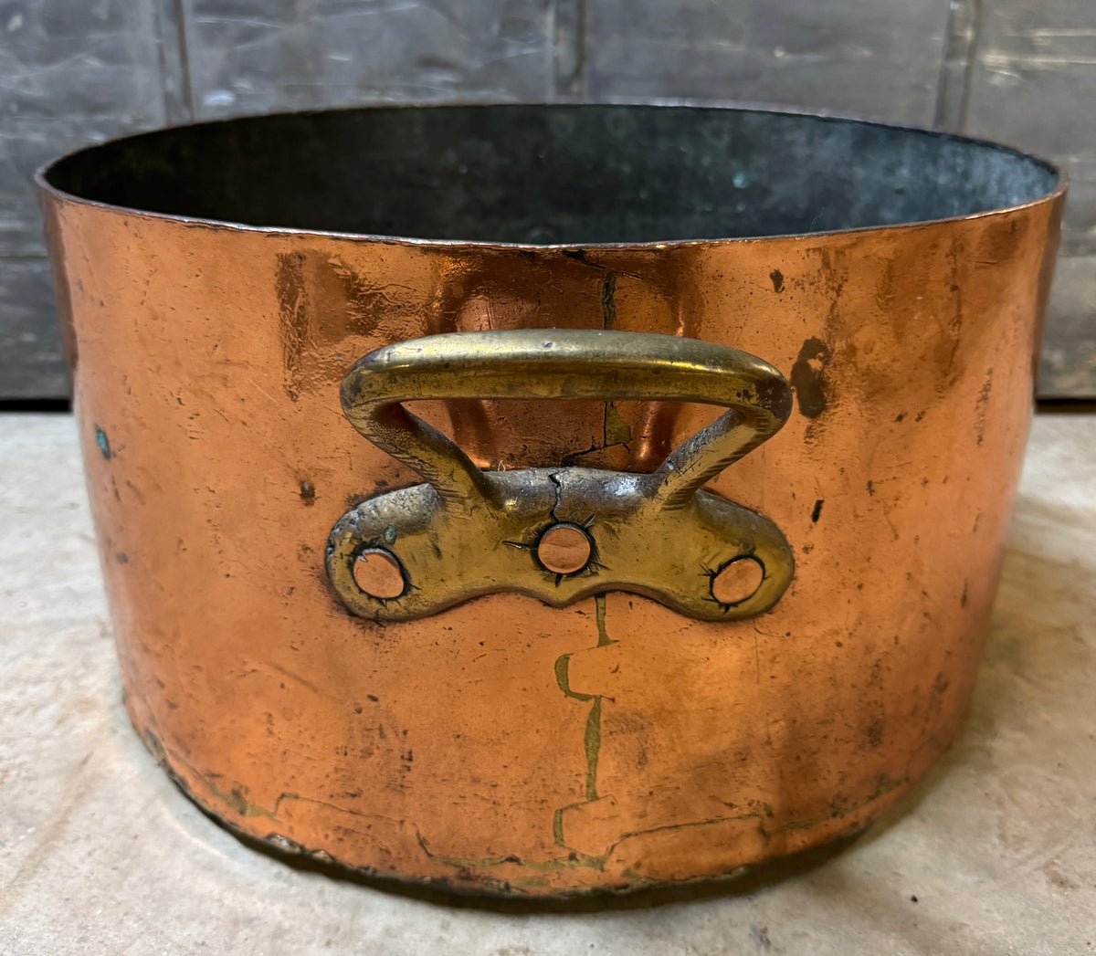 Large Mid 19th Century Copper Cauldron