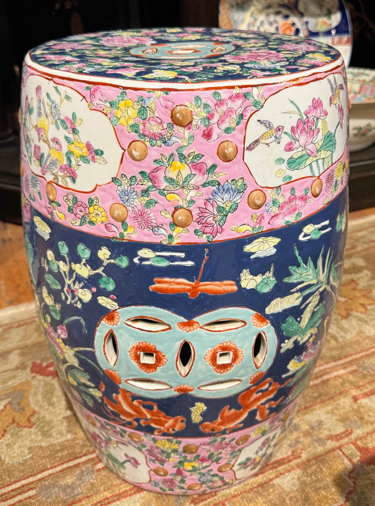 Famille Rose Garden Stool