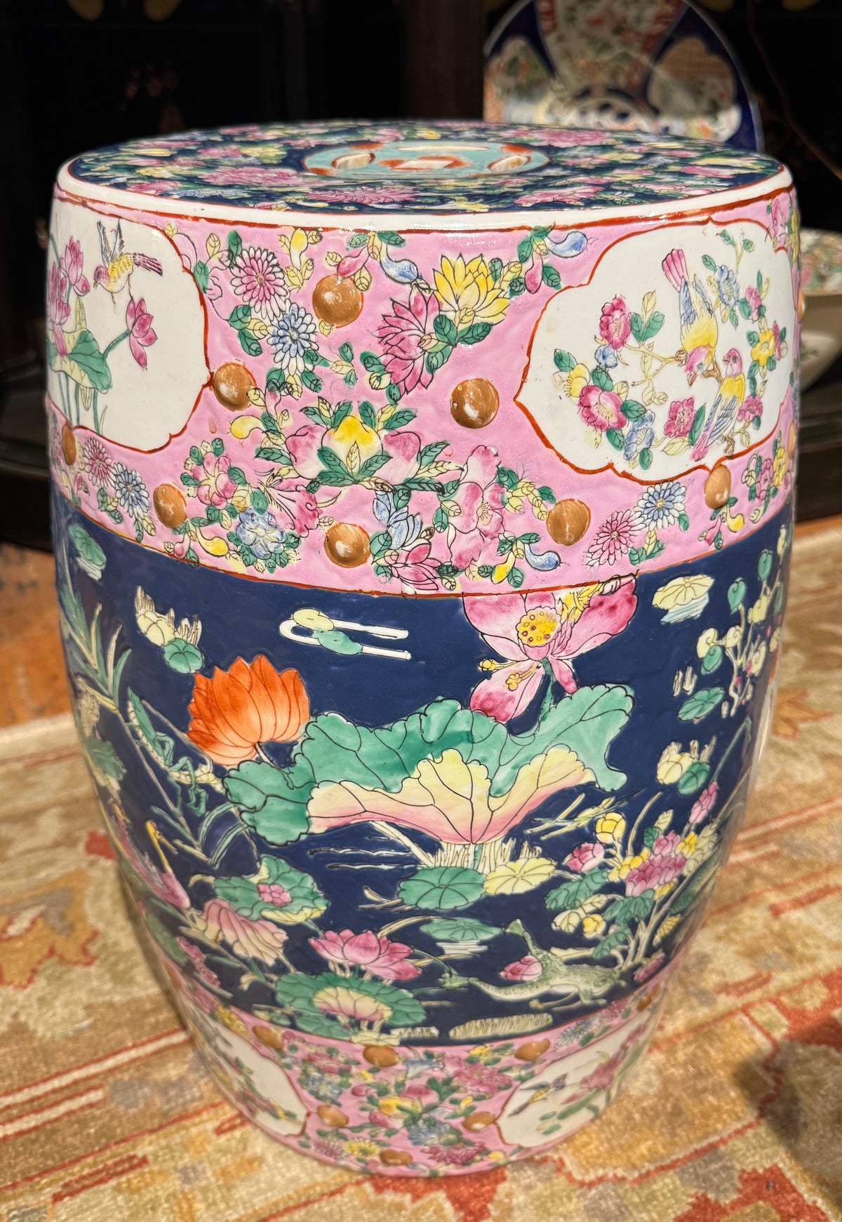Famille Rose Garden Stool