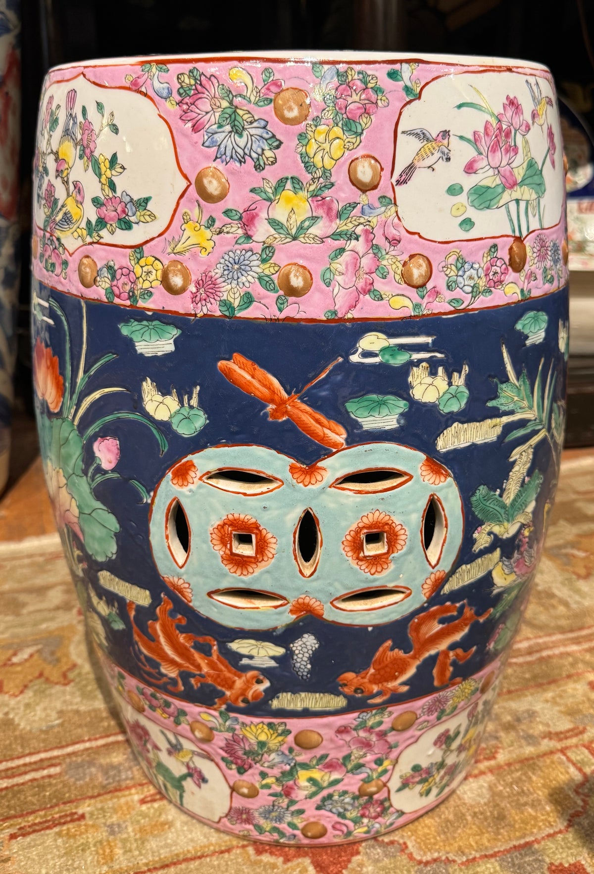 Famille Rose Garden Stool